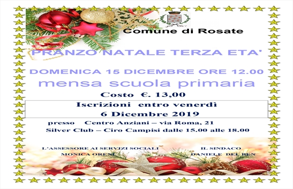 Pranzo di Natale terza età