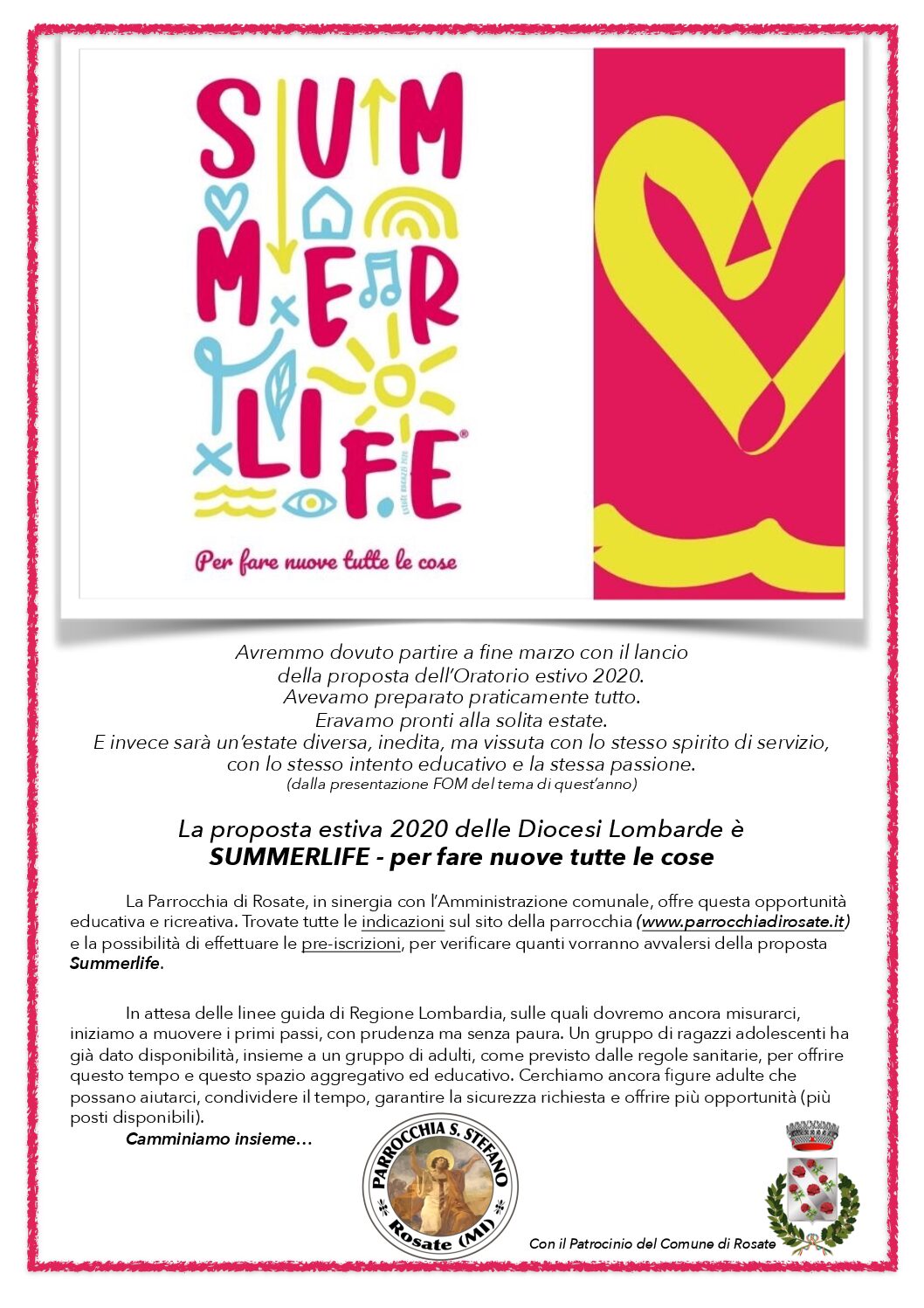 Summerlife – la proposta estiva delle Diocesi Lombarde