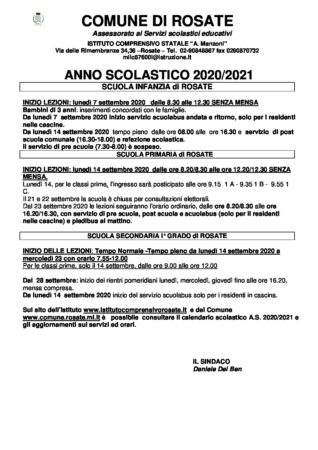 Anno Scolastico 2020/2021