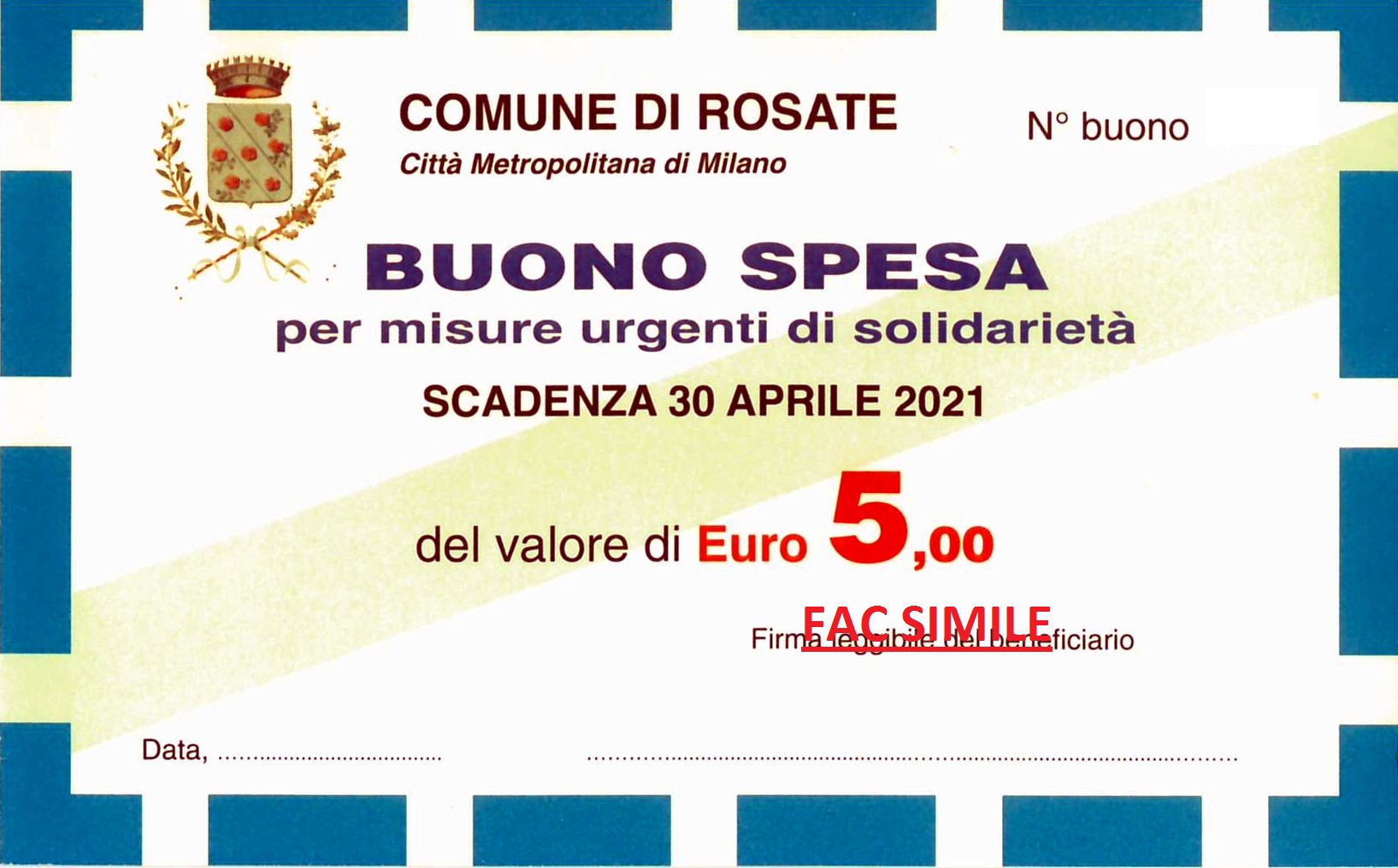 Avviso Pubblico per l’erogazione dei Buoni Spesa 3° Edizione – Riapertura termini