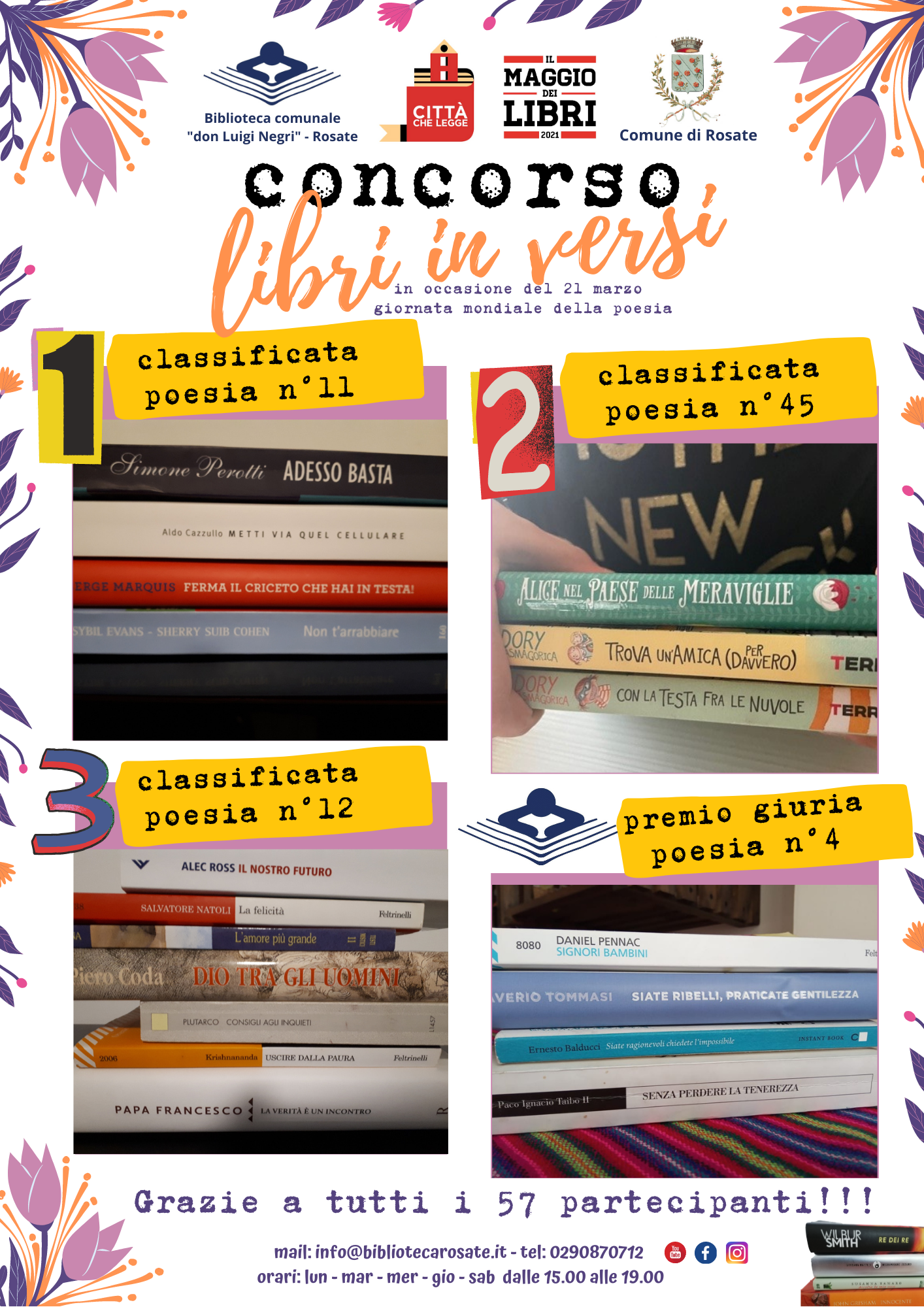 Concorso “Libri in Versi” – Classifica vincitori