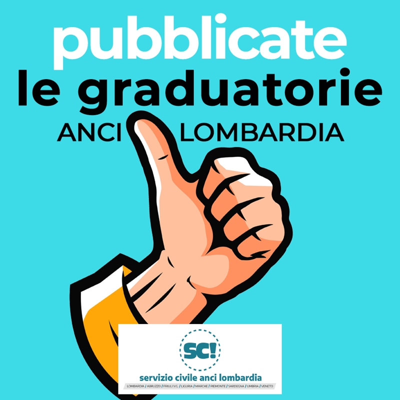 Pubblicazione graduatorie servizio civile universale con ANCI Lombardia