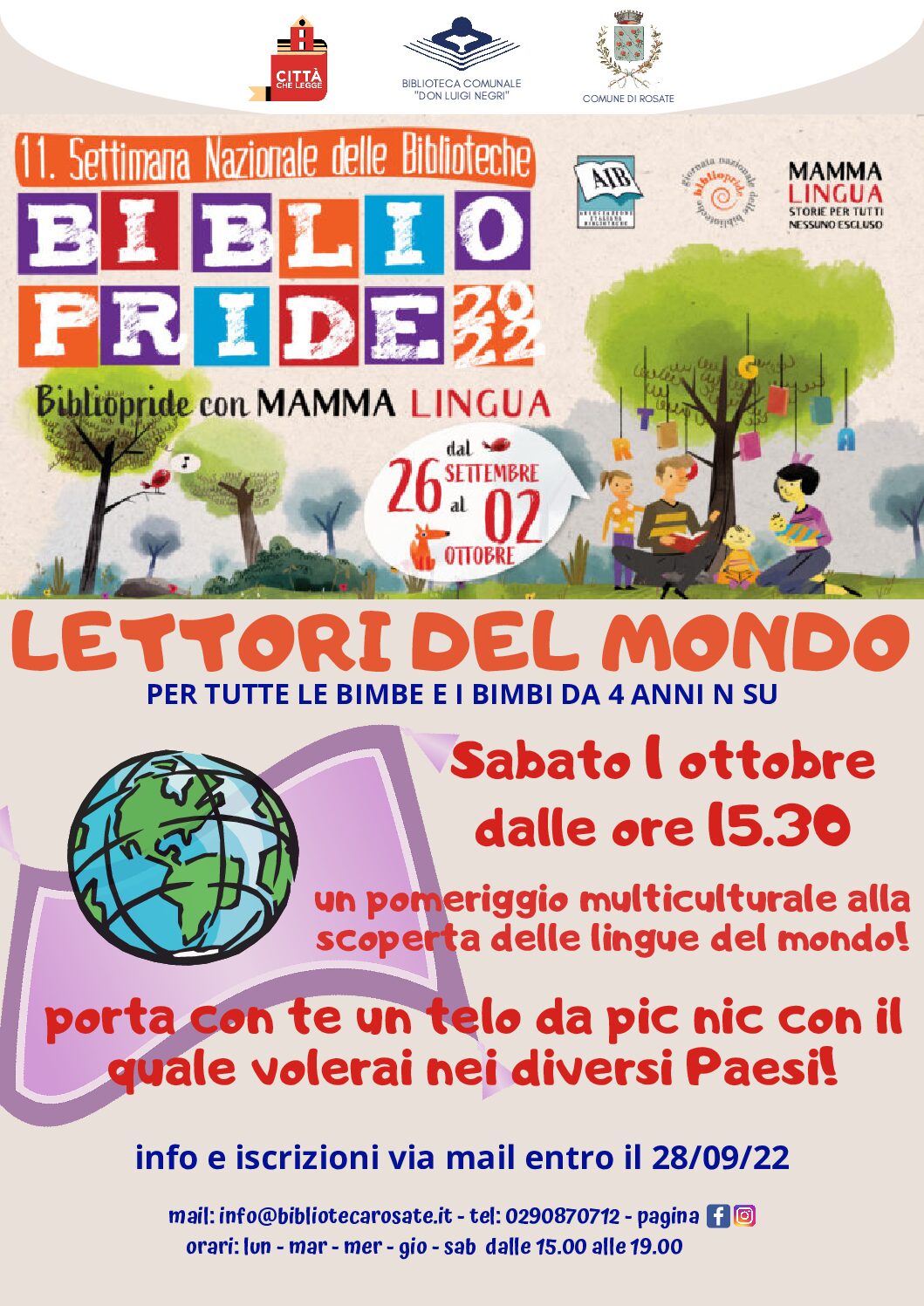 Mammalingua – Lettori del Mondo – 1 ottobre 2022