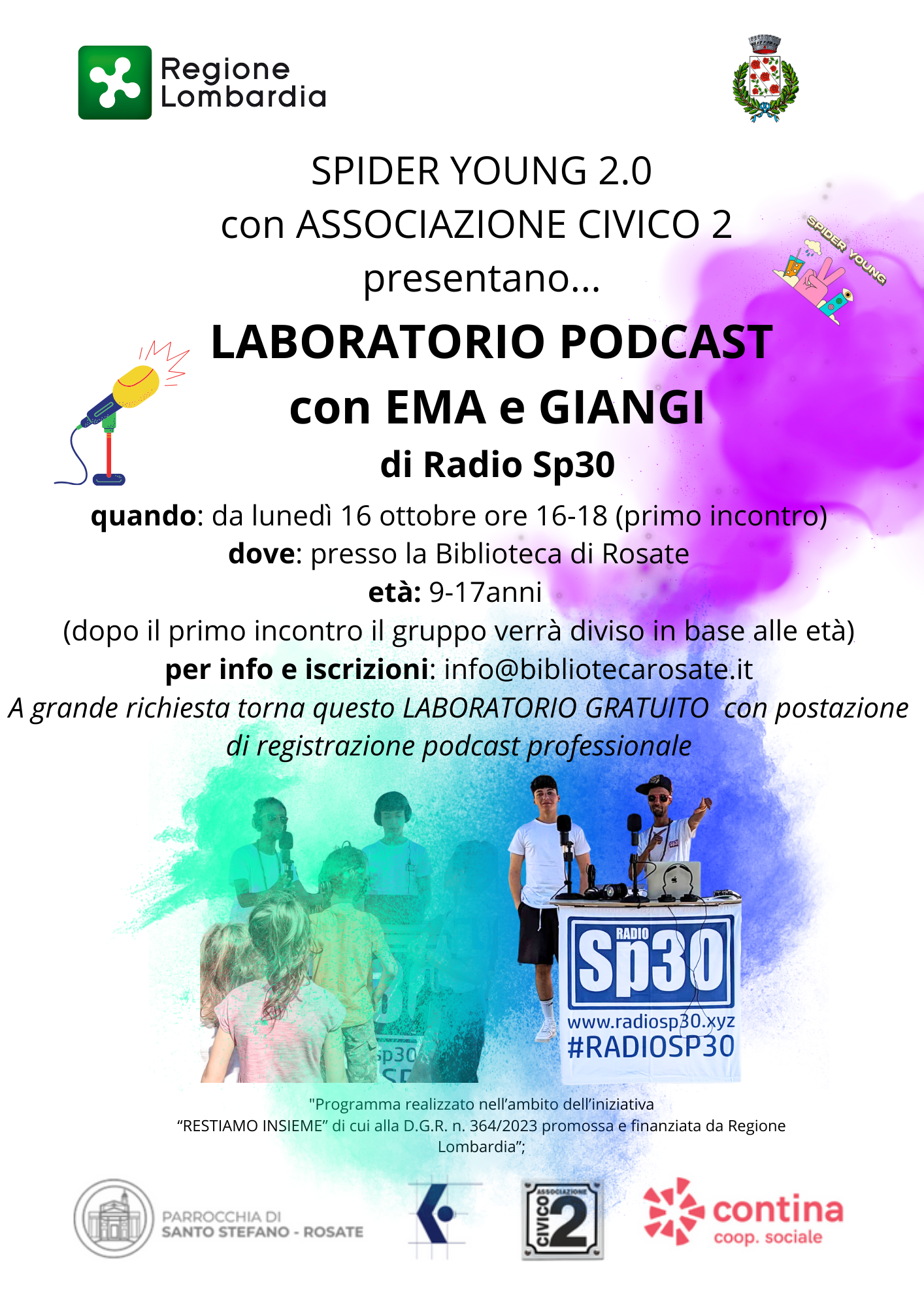 Laboratorio Podcast con Ema e Giangi di radio SP30