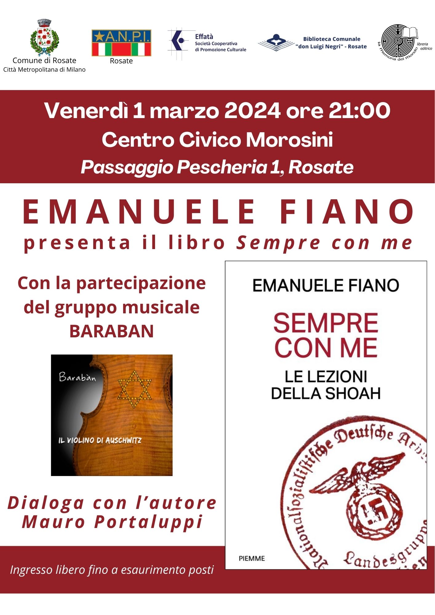 “Sempre con me” di Emanuele Fiano