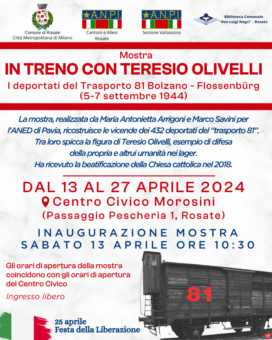 Mostra “In treno con Teresio Olivelli”