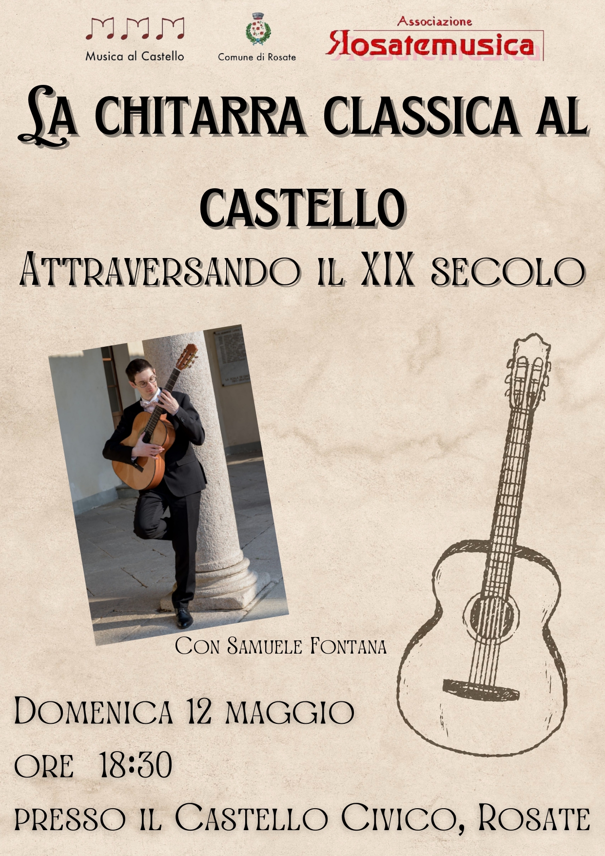 Chitarra al Castello attraversando il XIX secolo con Samuele Fontana