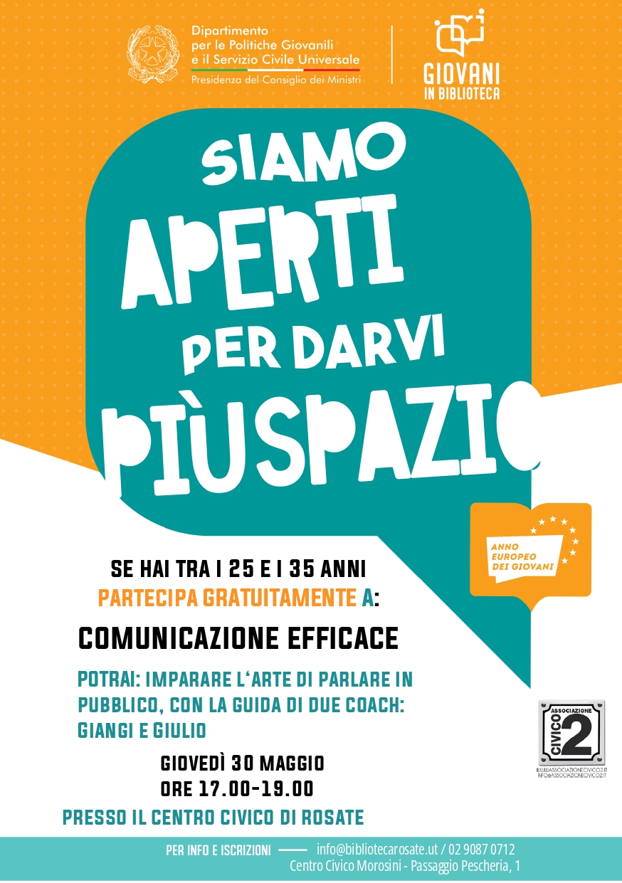 Comunicazione efficace – giovedì 30 maggio 2024