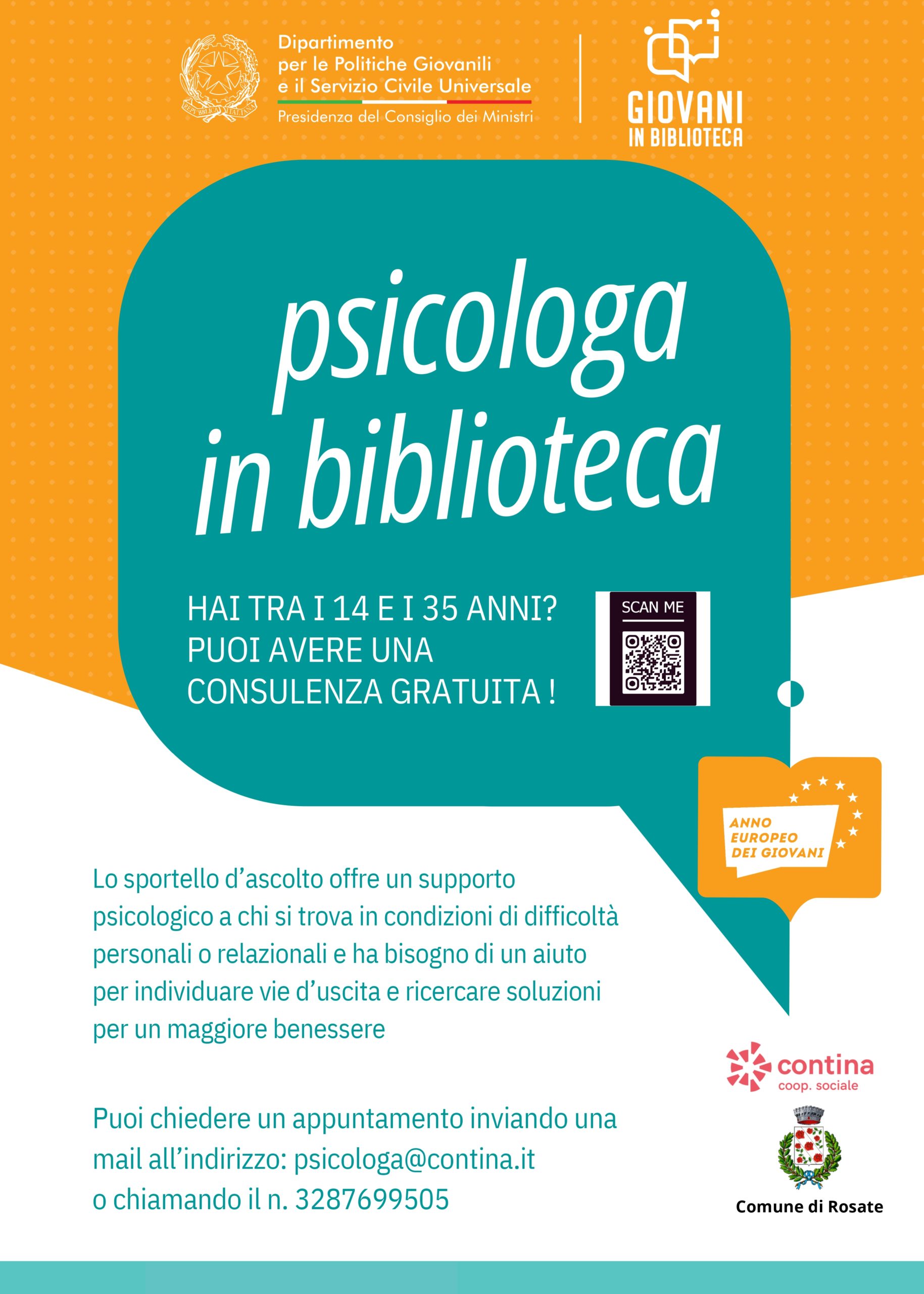 Psicologa in Biblioteca – Sportello d’ascolto