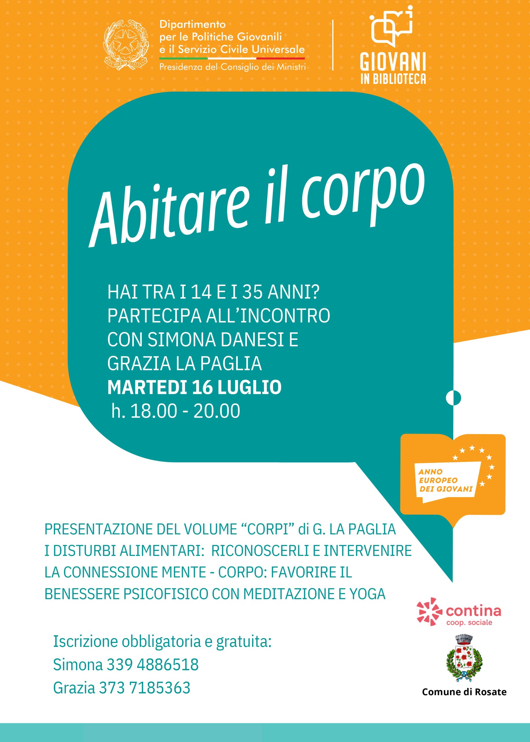 Abitare il corpo – incontro del 16 luglio 2024