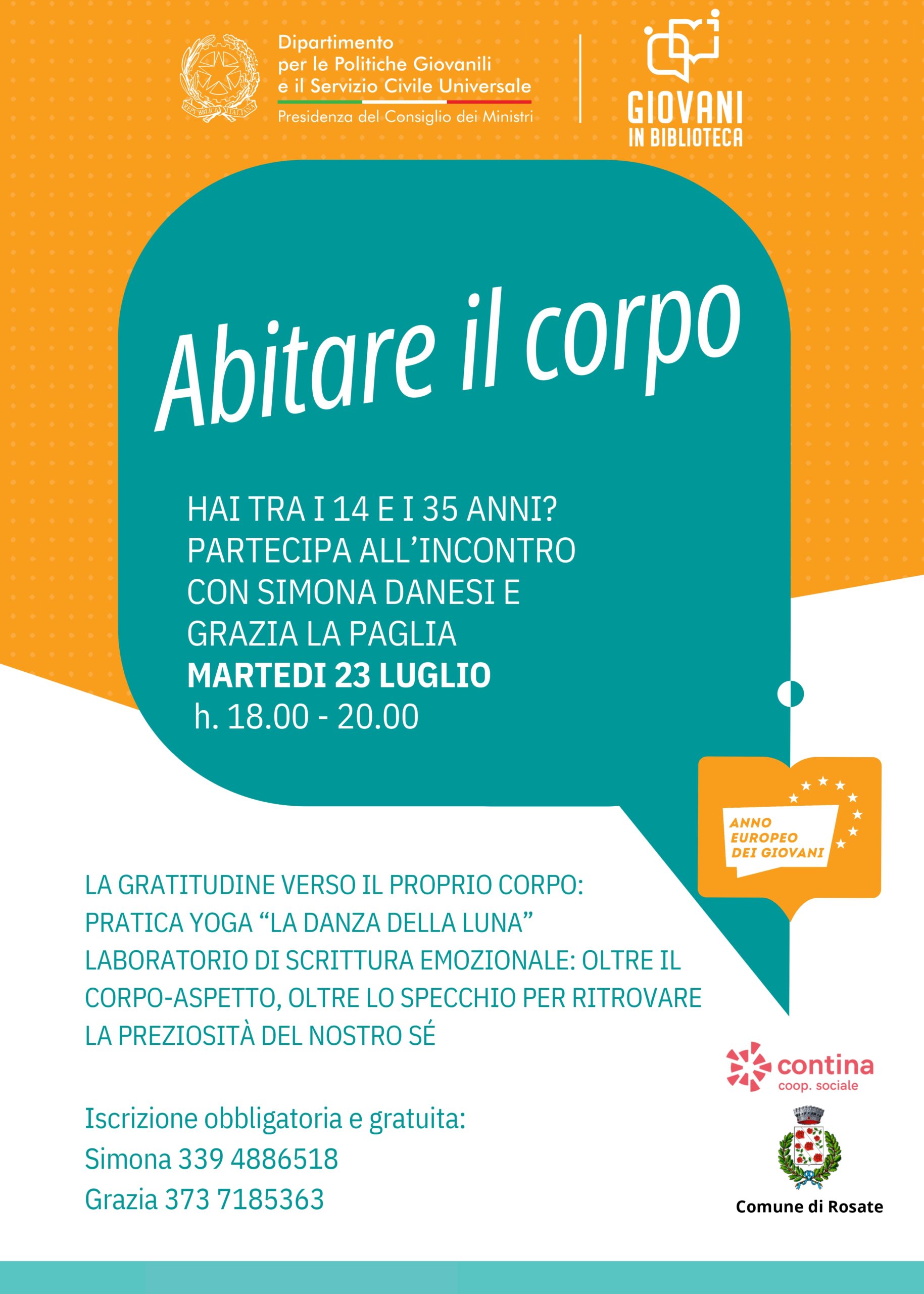 Abitare il corpo – Incontro del 23 luglio 2024