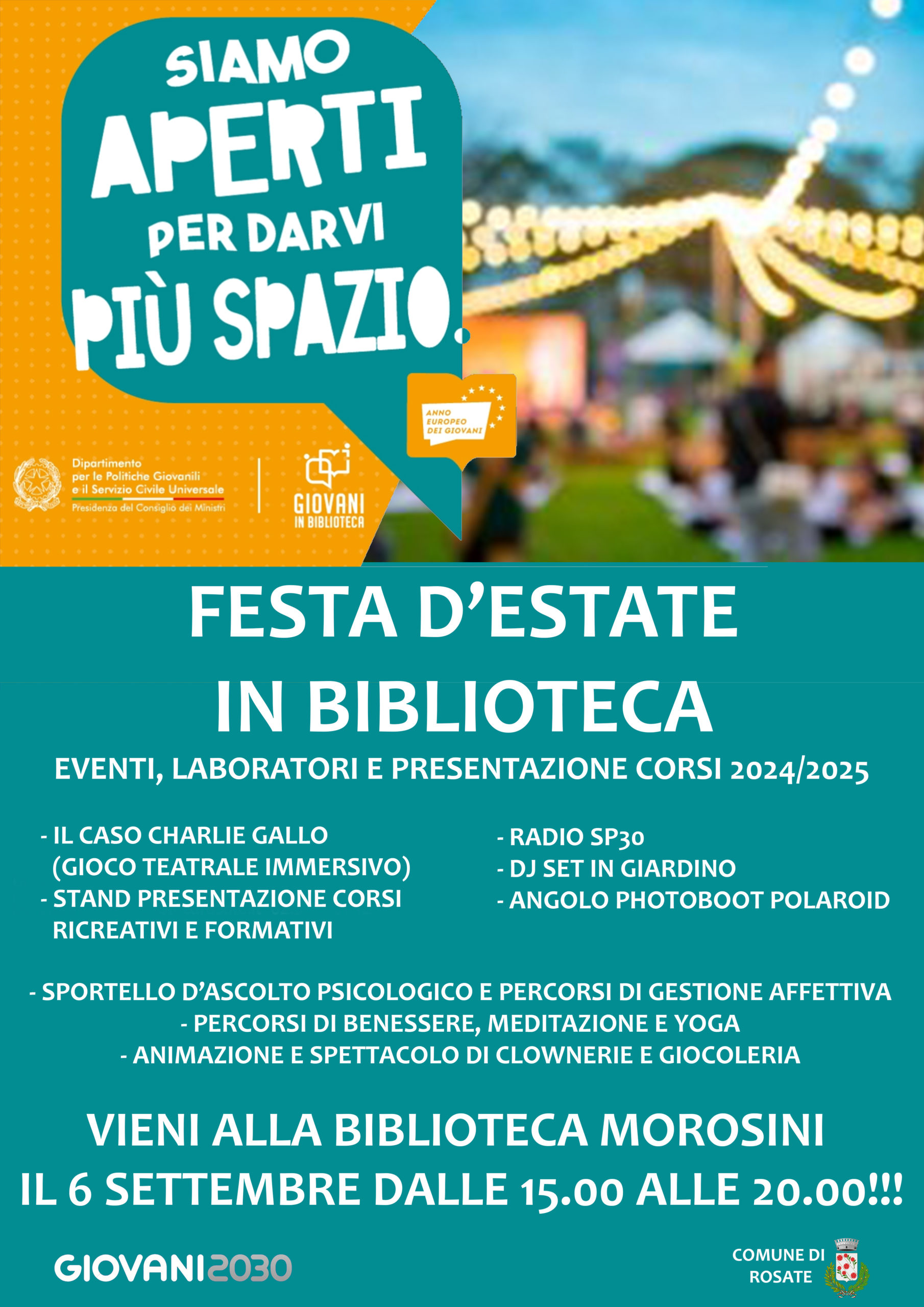 Festa d’Estate in Biblioteca – 6 settembre 2024