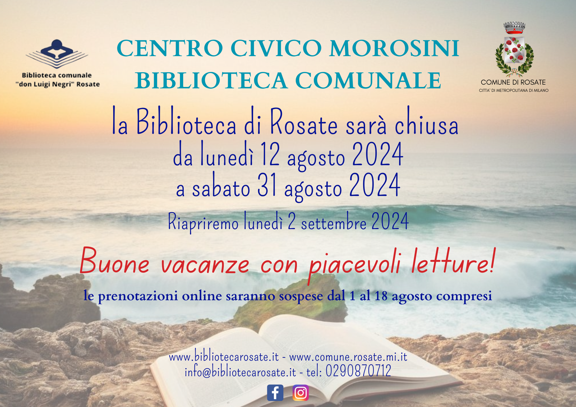 Chiusura estiva Biblioteca comunale