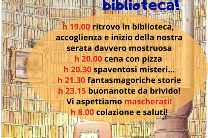 Una notte in biblioteca! Giovedì 31 ottobre 2024